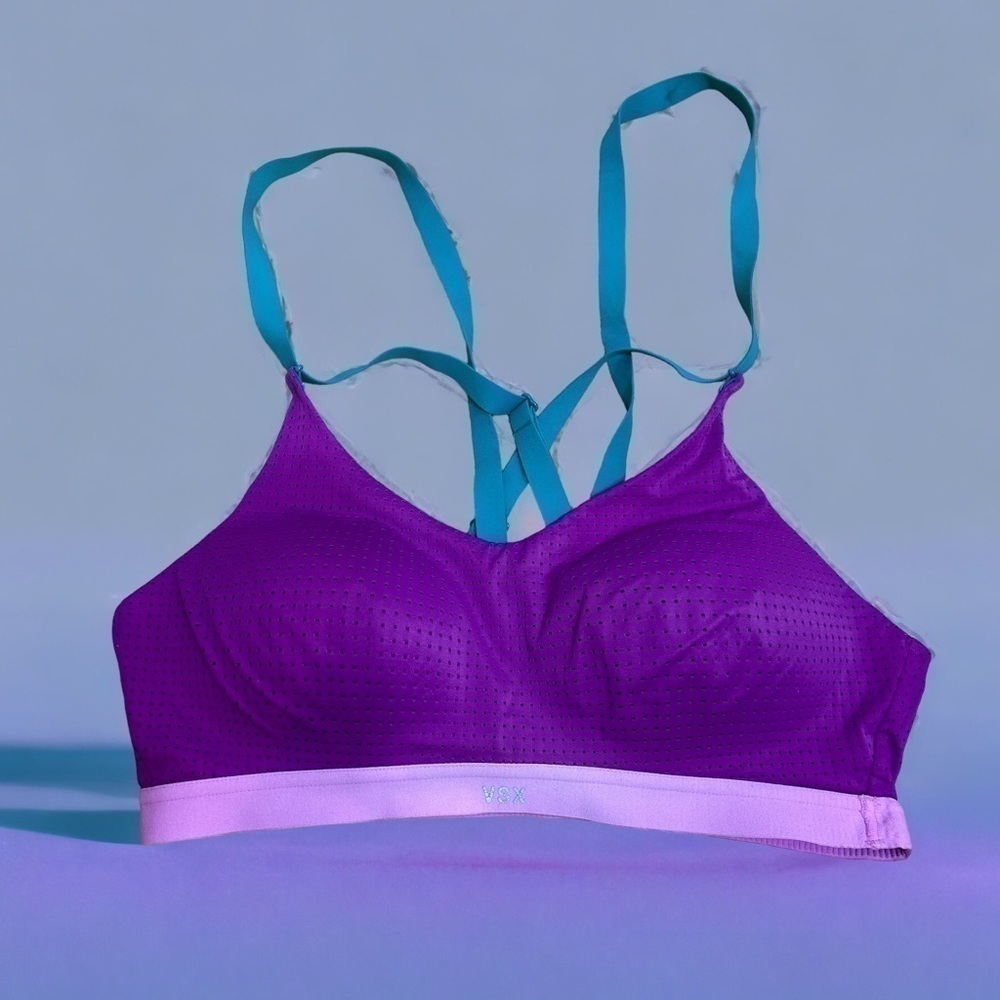 Victoria’s Secret Sport Mesh Sports Bra 34D Purple Blue Women’s